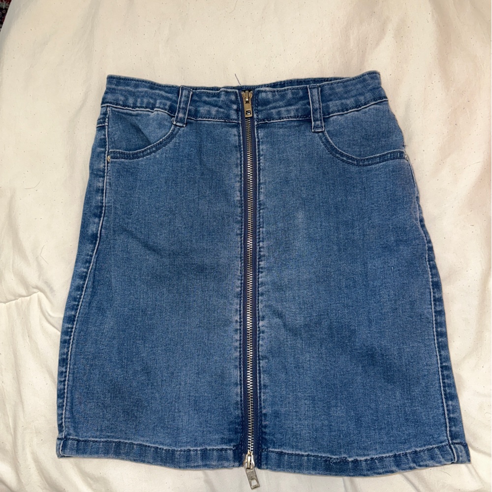 Denim mini skirt